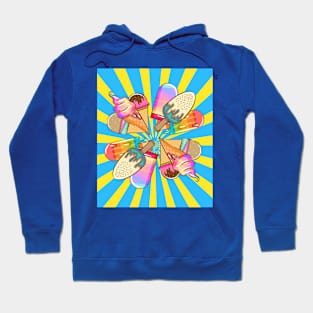 Ice Cream Cones With Sweet Sprinkles Dessert Hoodie